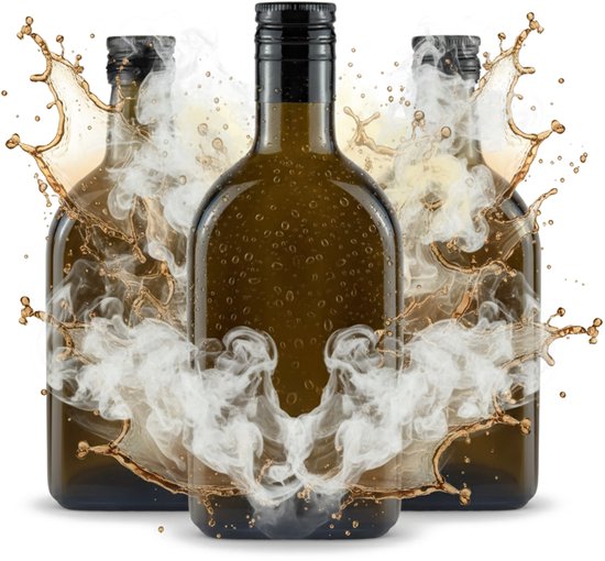 Bimberek - Glazen Flessen Set - 350 ml - Donker Glas - 5 Stuks