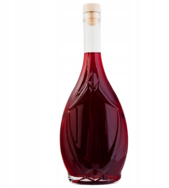 Bimberek Iris Serie - Glazen Fles - 500ml - Inclusief Kurk - Geschikt Voor Alcohol