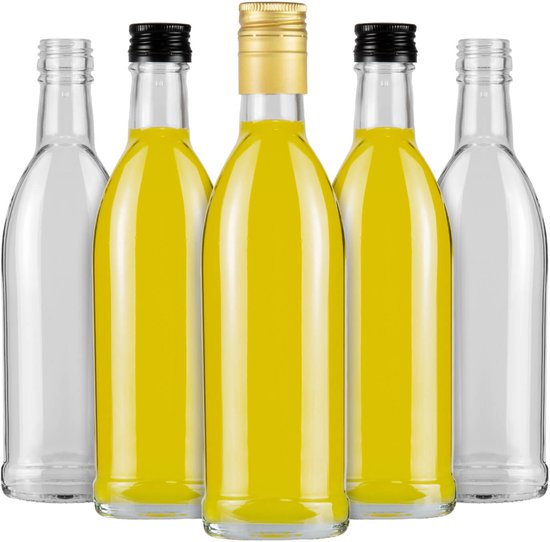 Bimberek Iskra-Serie - Glazen Flessen Set - 250 ml - Hoogwaardig Glas - Voor Dranken