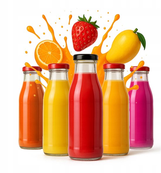 Bimberek KUBUŚ - Glazen Fles - 500ml - Handgemaakt - Hoge Temperatuurbestendigheid