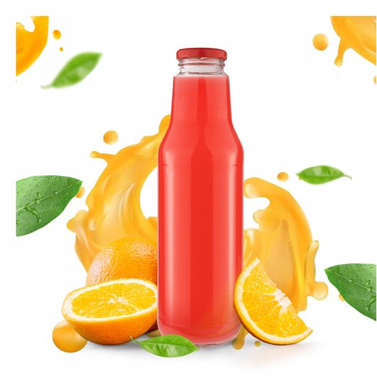 Bimberek KUBUŚ - Glazen Fles - 750ml - Schroefdop - Geschikt voor Sappen en Syrupen
