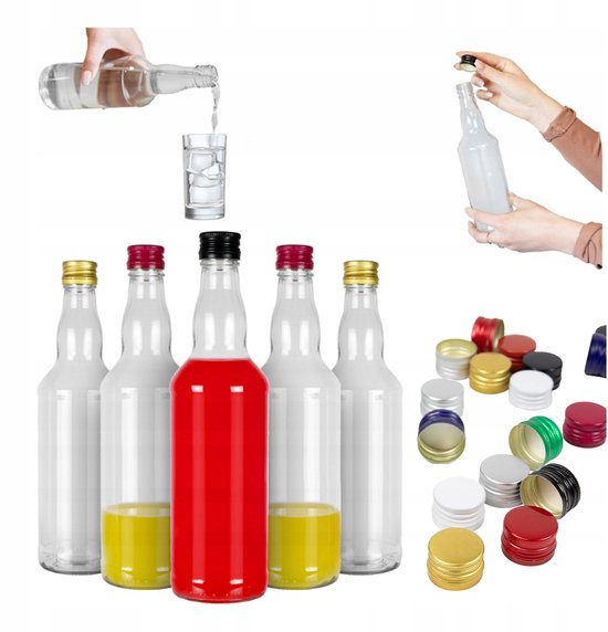 Bimberek Monopol - Glazen Flessen 500ml - Voor Alcohol en Likeuren