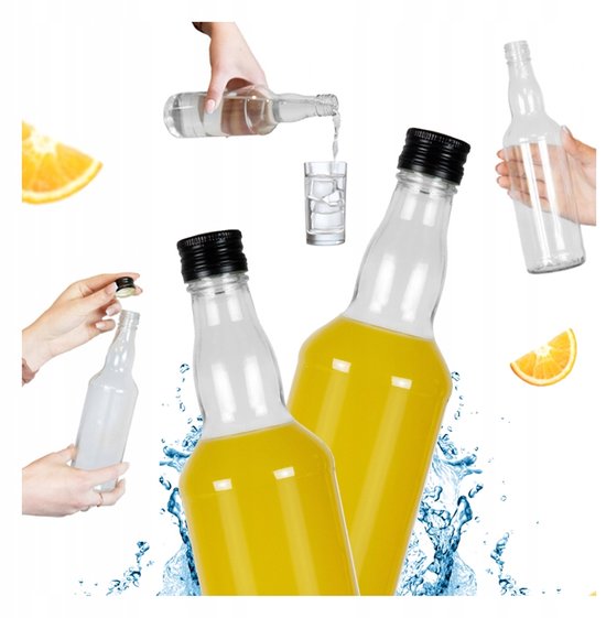 Bimberek Monopol Serie - Glazen Fles - 500ml - Inclusief Dop - Geschikt voor Alcohol van Bimberek