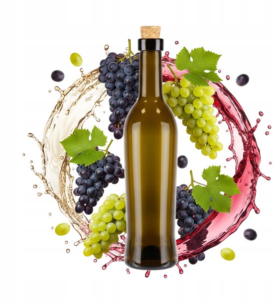 Bimberek Toscana Serie - Glazen Fles - 500ml - Donkergroen - Elegant Ontwerp
