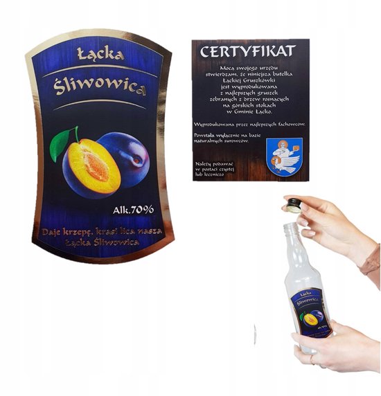 Bimberek - Zelfklevende Etykieten - Goudversierd - Voor Alcoholflessen - 10 Stuks
