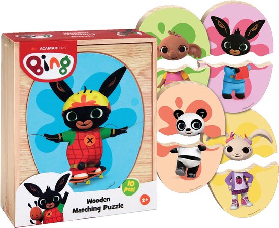 Bing Houten Match Puzzel, 10st. van Toys Amsterdam