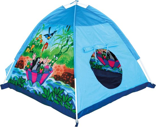 Bino Speeltent Mole Junior 115 X 91 Cm Polyester Blauw de kleine mol van Bino