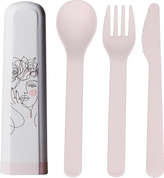 BioLoco PLA bestekset line art woman - 16cm van bioloco
