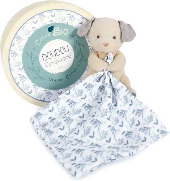 Biologisch Honden Knuffeldier Blauw 15 cm - Zacht Pluche Speelgoed voor Baby's