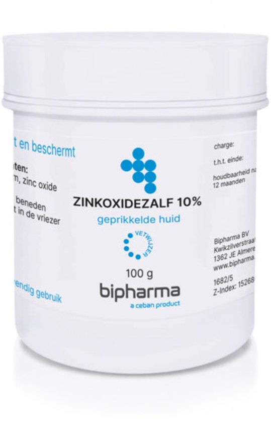 Bipharma - Zinkoxidezalf 10% - 2 x 100 gr - Voordeelverpakking