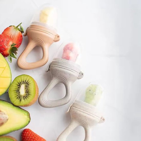 Bitey - 3 STUKS - Fruitspeen - Sabbelzakje - Babyvoeding - BPA vrij en 100% Siliconen - Babyspeen - Fruit Baby - Baby Speen van Bitey