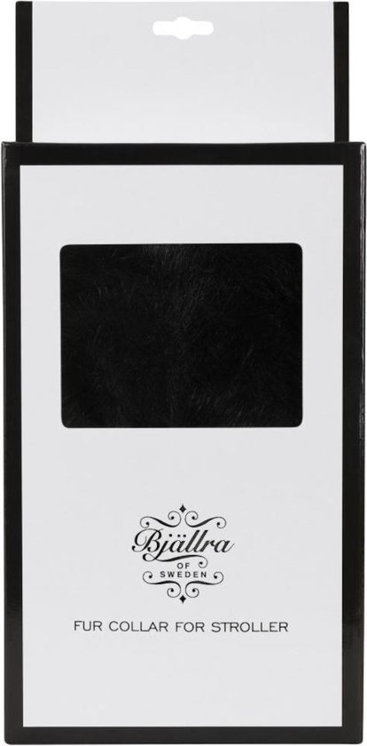 Bjällra Of Sweden Bontkraag Kinderwagen Polyester Zwart Mt L van Bjällra of Sweden