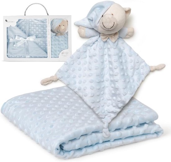 Blaasdeken en Dou Dou Beer - Cadeauset voor baby's