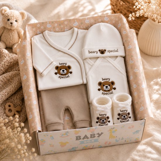 Blijeitje Baby Box - 6 Delige Babykleding Set - Kraamcadeau - Unisex