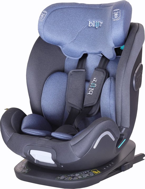 Blij'r i-Size Autostoel Lucas - donker blauw - van 12 tot 36 kg van Blij'r van Merkloos