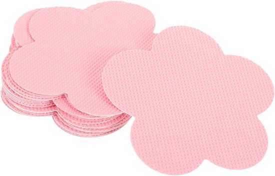 Bloemen Antislip Stickers - Badkamer Antislip Strips - Veilig Douchen - Zelfklevend PEVA Materiaal - 8.5 x 8.5 cm - Roze