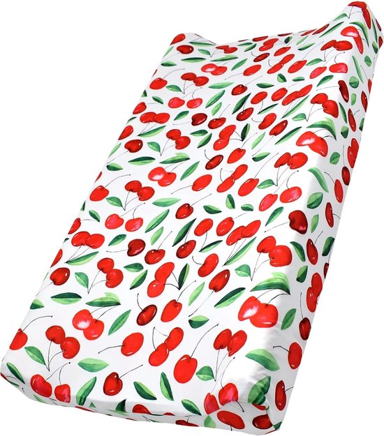bloemen luier aankleedmat wieg matras aankleedkussen, zuigeling stretchy stof luiertafel afdekking aankleedmat baby verpleegster luier aankleedmat 81 cm x 40 cm (kers) van Bloem