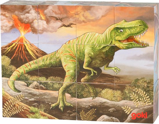 Blokpuzzel Dinosaurus 12st van Jumbo