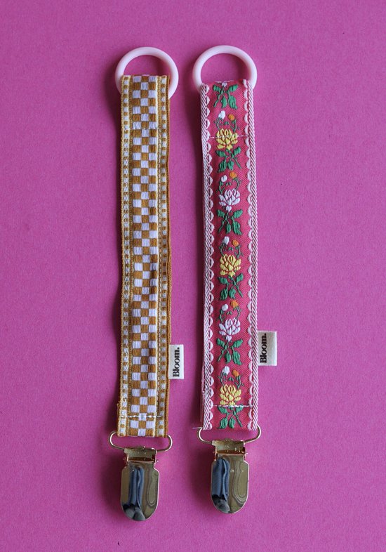 Bloom Babies - Speenkoord Set - Handgemaakt Speenclip - Kraamcadeau - Ibiza & Malibu - Koord voor je speen