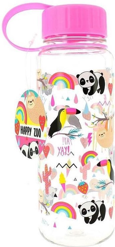 Blueprint Collections Waterfles Happy Zoo 550 Ml van Merkloos