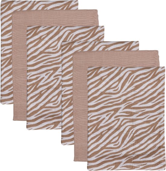 Blush & Blossom Zebra 70 x 70 cm 6 Stuks Hydrofiel Luiers TR-BB443412 van Merkloos