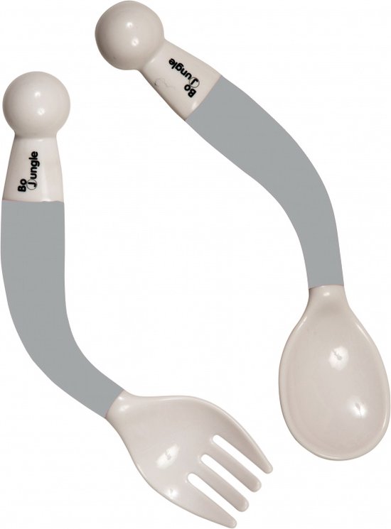 Bo Jungle B-Bendable Grijs Buigbaar Kinderbestek B571110 van Bo Jungle