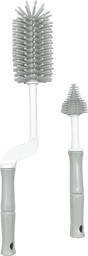 Bo Jungle B-Bottle Grijs Siliconen Flessenborstel Set B540200 van Bo Jungle