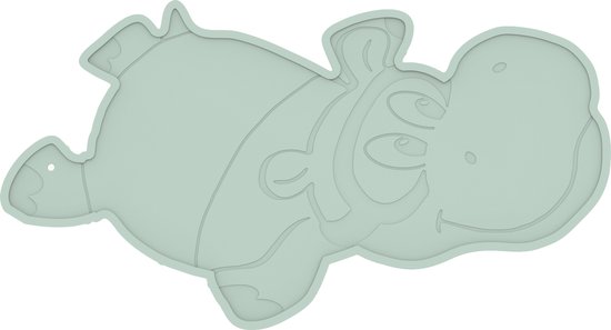 Bo Jungle - Badmat antislip - Schattige vorm voor kinderen - Nijlpaard - Ophanghaakje met zuignap - Anti Slip Bathmat Rumpy van Bo Jungle