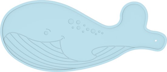 Bo Jungle - Badmat antislip - Schattige vorm voor kinderen - Walvis - Ophanghaakje met zuignap - Anti Slip Bathmat Dobbs van Bo Jungle