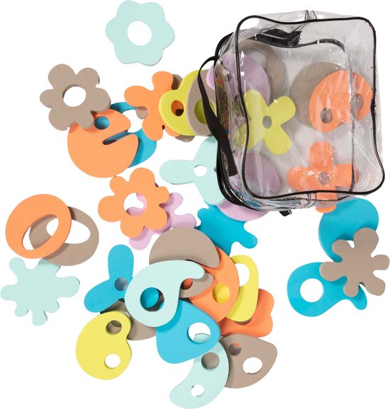Bo Jungle - Badspeelgoed vormen - Waterspeeltjes - Bath foam shapes (36 stuks) - Tegel plakken van Bo Jungle