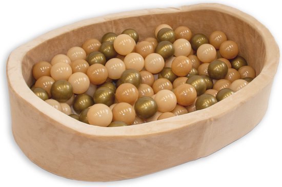 Bo Jungle - Ballenbad baby - Met 120 ballen - Zachte stof - Ballenbak - Speelballen - Activity Gym - Ball Pit Play Gym Goldy van Bo Jungle