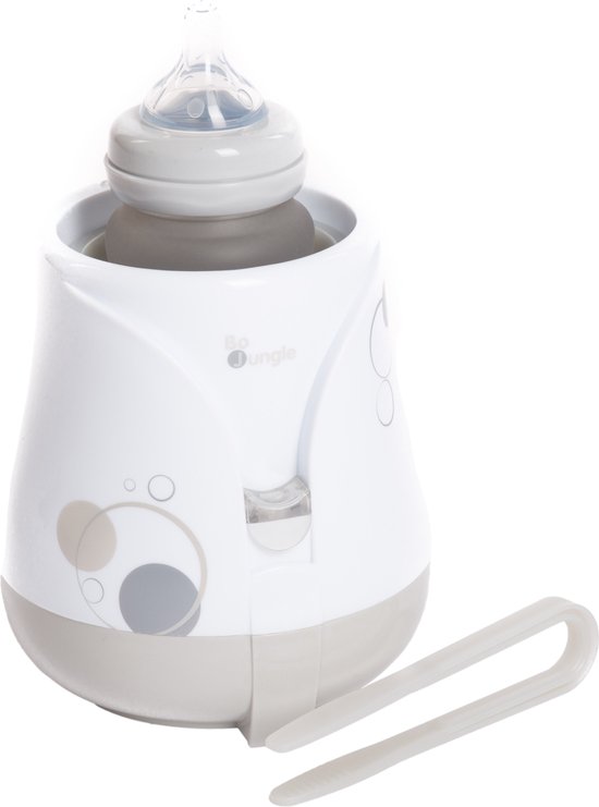 Bo Jungle - Flesverwarmer baby - Compacte Flessenwarmer - Brede hals 8,5 cm doorsnee - Inclusief accesoires - Ook voor potjes babyvoeding - Schakelt automatisch uit - Water sensor - Bottle Warmer Flower van Bo Jungle