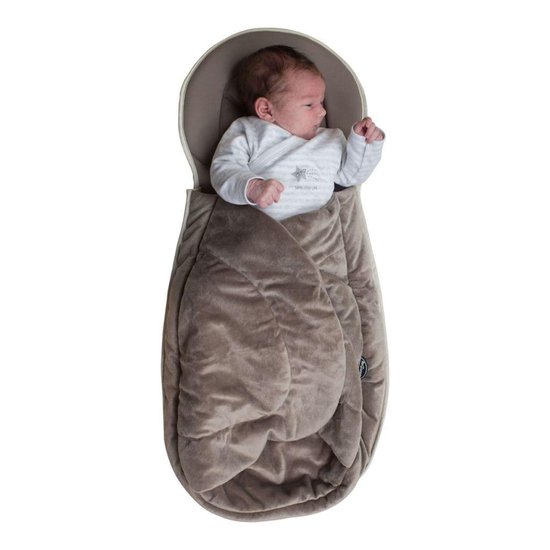 Bo Jungle - Inleg Kussen - Afneembare Voetenzak - Inlegkussen babyschommel - Omkeerbaar winter / zomer - Geschikt voor oa autostoel , wieg - Geschikt voor 5-puntsgordel - Comfort Nest Beige van Bo Jungle