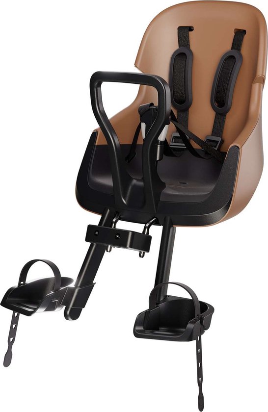 Bobike Exclusive Evolve Mini Voorste Kinderzitje Voor De Fiets Bruin Max 15 kg Jongen van Bobike