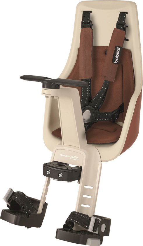 Bobike Exclusive Mini Plus Fietsstoeltje - Stuurbevestiging - Cinnamon Brown van Merkloos
