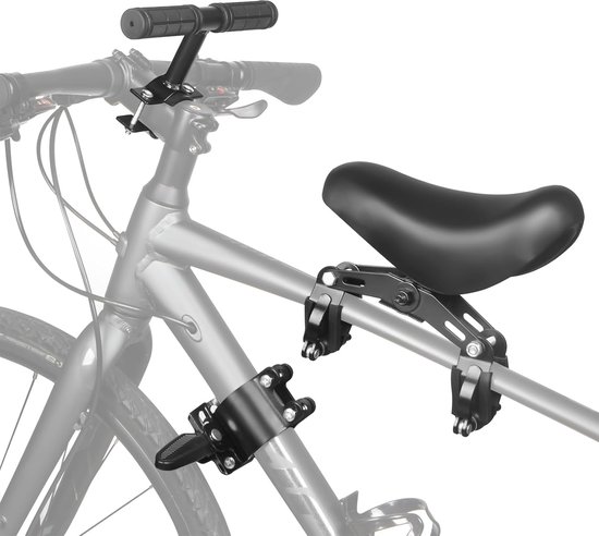 Bobypet - Fietsstoeltje - Fietsstoeltje junior - met voetsteunen en handgrepen - ergonomisch design - veilig en comfortabel - geschikt voor MTB stadsfietsen en fietsen - zwart