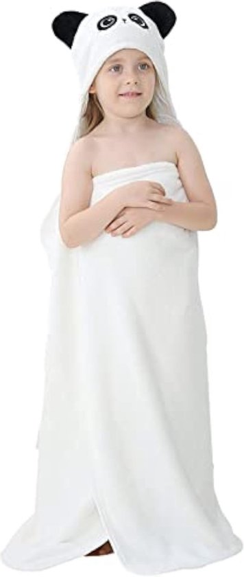 BoefieBoef Baby Kinderdeken Panda – Multifunctionele Wikkeldeken, Badcape en Speelkleed – Perfect voor Kerst, Babyshower en Carnaval – Superzachte Flanellen Fleece Dierenprint – Kraamcadeau voor Peuters en Kleuters – Schattige Panda - jongen meisje