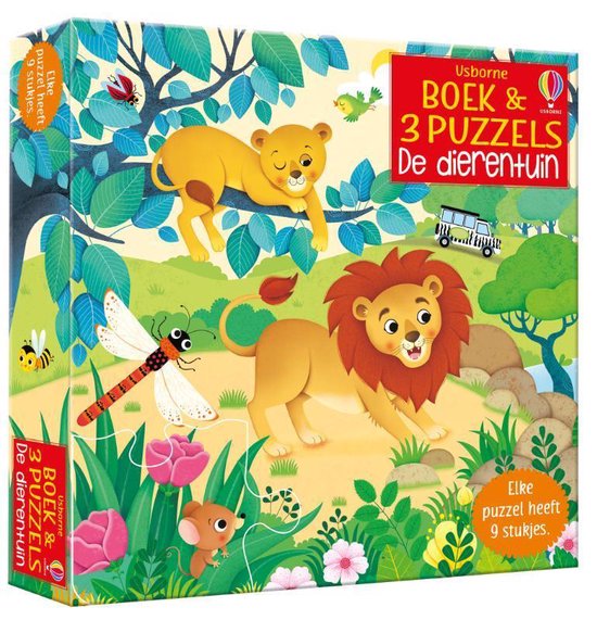 Boek & 3 Puzzels De dierentuin van Yoyo Books