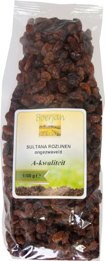 Boerjan Sultana Rozijnen Ongezwaveld 1KG van Merkloos
