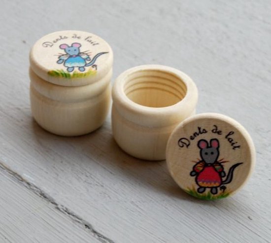 boite de dent de lait - melktandendoosje - hout, per stuk van Esschert Design