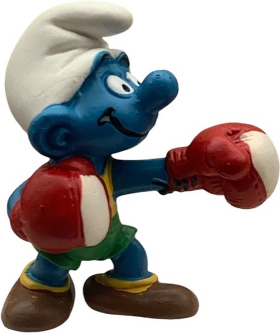 Bokser smurf - de smurfen - schleich speelfiguur - 20419 - 5,5 cm van $