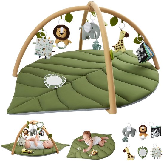 Bolke -Speelmat Baby & Speelkleed Baby - Luxe Babygym met 6 Afneembare Speeltjes - Veilig & Comfortabel van Bolke
