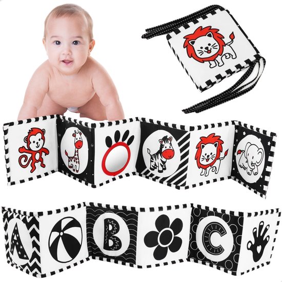 Boncy® Knisperboekje Baby - Speelgoed Tummy Time - Buikligtrainer - Montessori Boekjes eerste jaar 0 1 2 - Boek 6 maanden - Babyboek - Babyspeelgoed - Box Activiteitenboek van Merkloos