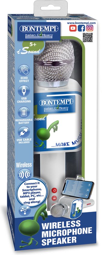 Bontempi Luidspreker Bluetooth 8,5 X 24 X 6 Cm Grijs/zilver van Bontempi