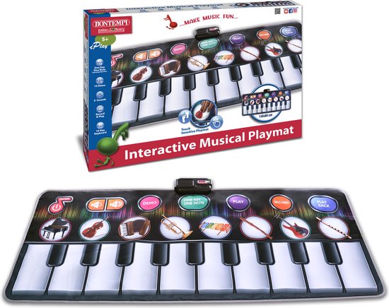 Bontempi Muzikale Speelmat Junior 148 X 60 Cm Zwart/wit van Bontempi