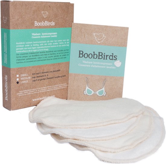 Boobbirds wasbare zoogcompressen - maat L van BOO