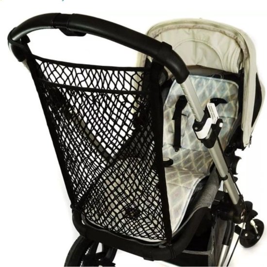 Boodschappennet kinderwagen & buggy - Buggy netje - Buggytas - zwart van BOO