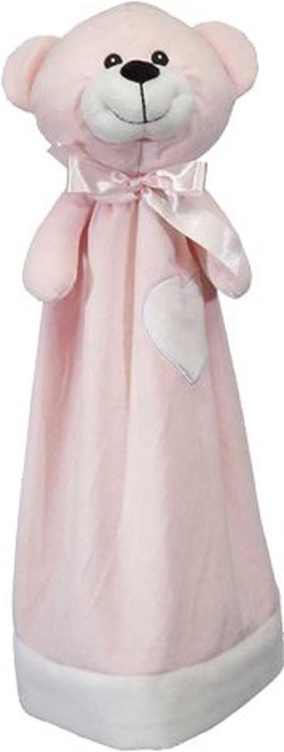 Borduurbare Knuffeldeken Beer Roze van Funnies.