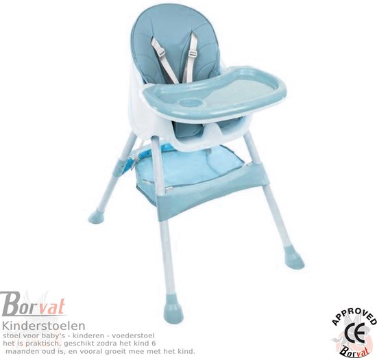 Borvat® - stoel voor baby's - kinderen - voederstoel - Blauw van Borvat