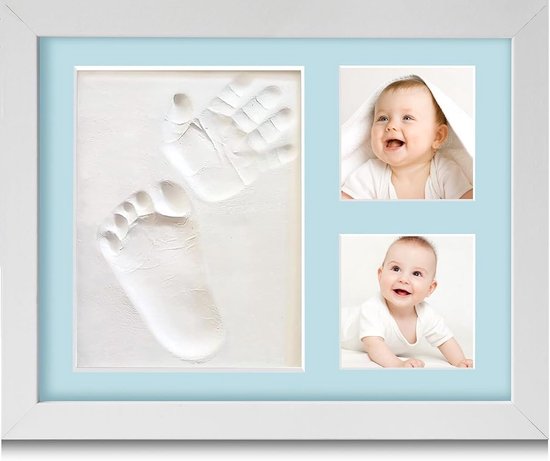 BOTC Baby handafdruk - Baby voetafdruk - 23*28cm - Baby Art - Kraamcadeau - Pootafdruk Hond & Kat van Merkloos